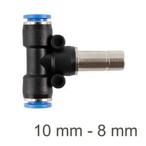 Red. Insert T-joint Pu 10mm - 8mm